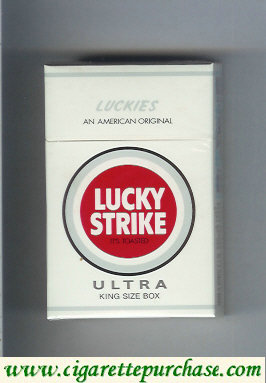 Lucky Strike Luckies An American Original Ultra cigarettes hard box